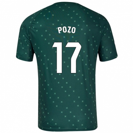 Kandiny Enfant Maillot Álex Pozo #17 Vert Foncé Tenues Extérieur 2024/25 T-Shirt