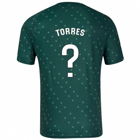 Kandiny Enfant Maillot Alejandro Torres #0 Vert Foncé Tenues Extérieur 2024/25 T-Shirt