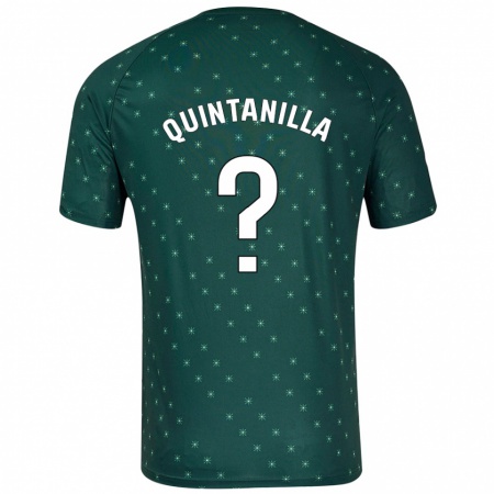 Kandiny Enfant Maillot Rubén Quintanilla #0 Vert Foncé Tenues Extérieur 2024/25 T-Shirt