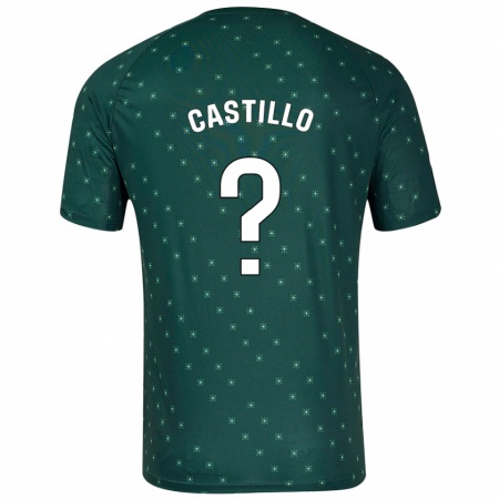 Kandiny Enfant Maillot Pablo Castillo #0 Vert Foncé Tenues Extérieur 2024/25 T-Shirt