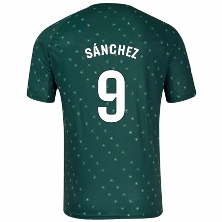 Kandiny Enfant Maillot Loren Sánchez #9 Vert Foncé Tenues Extérieur 2024/25 T-Shirt