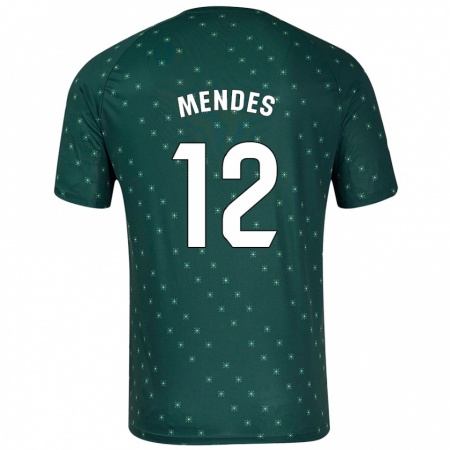 Kandiny Enfant Maillot Alex Mendes #12 Vert Foncé Tenues Extérieur 2024/25 T-Shirt