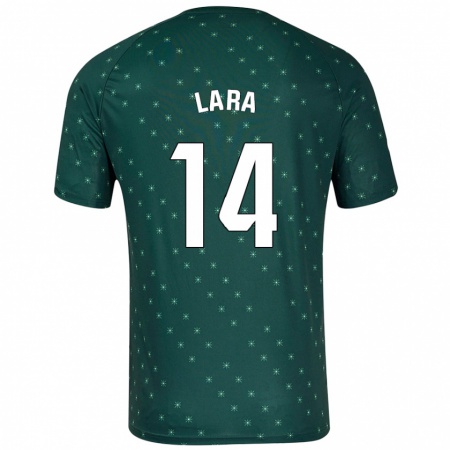 Kandiny Enfant Maillot Luis Lara #14 Vert Foncé Tenues Extérieur 2024/25 T-Shirt