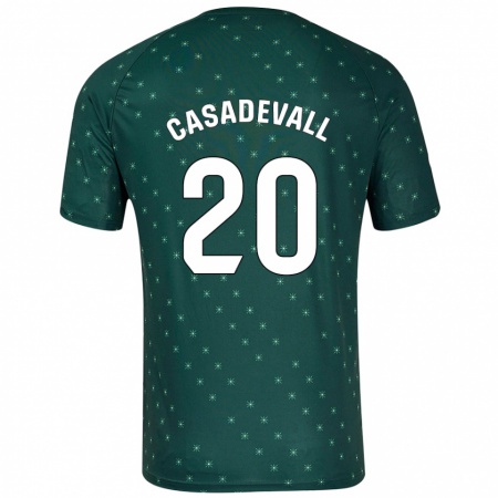 Kandiny Enfant Maillot Marçal Casadevall #20 Vert Foncé Tenues Extérieur 2024/25 T-Shirt