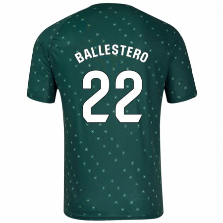 Kandiny Enfant Maillot Carlos Ballestero #22 Vert Foncé Tenues Extérieur 2024/25 T-Shirt