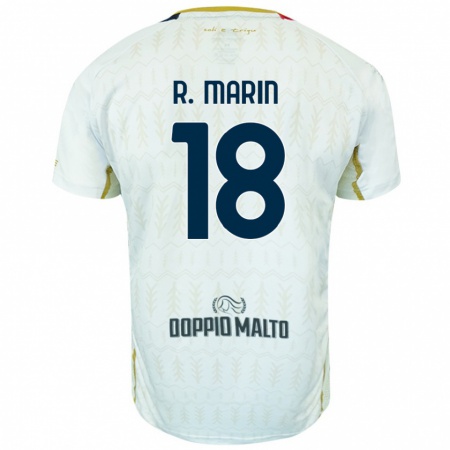 Kandiny Enfant Maillot Răzvan Marin #18 Blanc Tenues Extérieur 2024/25 T-Shirt