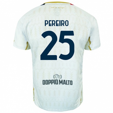 Kandiny Enfant Maillot Gastón Pereiro #25 Blanc Tenues Extérieur 2024/25 T-Shirt