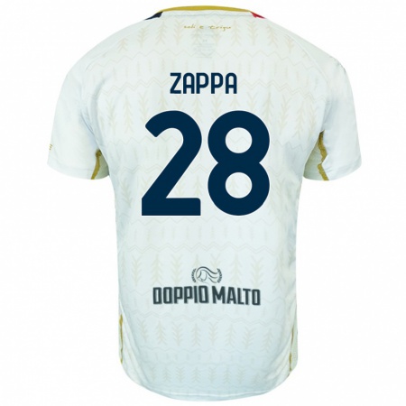 Kandiny Enfant Maillot Gabriele Zappa #28 Blanc Tenues Extérieur 2024/25 T-Shirt