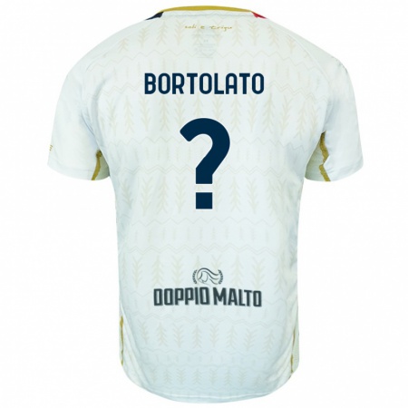 Kandiny Enfant Maillot Filippo Bortolato #0 Blanc Tenues Extérieur 2024/25 T-Shirt