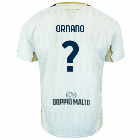 Kandiny Enfant Maillot Marco Ornano #0 Blanc Tenues Extérieur 2024/25 T-Shirt