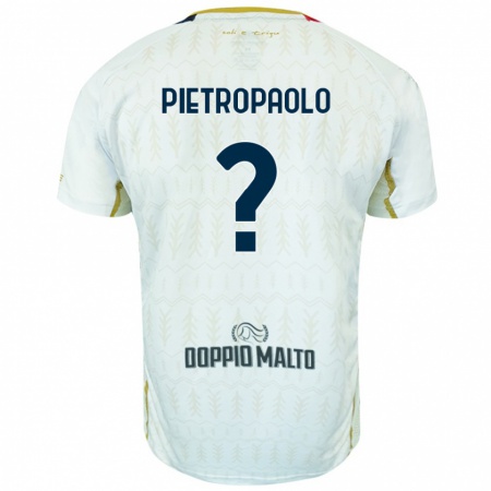 Kandiny Enfant Maillot Mario Pietropaolo #0 Blanc Tenues Extérieur 2024/25 T-Shirt