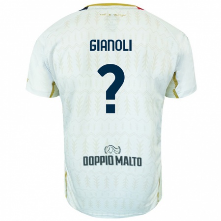 Kandiny Enfant Maillot Marco Gianoli #0 Blanc Tenues Extérieur 2024/25 T-Shirt