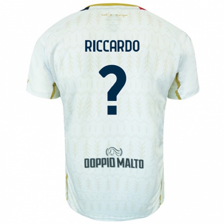 Kandiny Enfant Maillot Riccardo Congiu #0 Blanc Tenues Extérieur 2024/25 T-Shirt