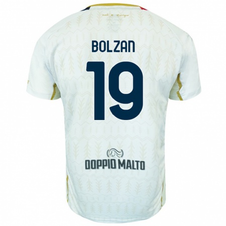 Kandiny Enfant Maillot Alessandro Bolzan #19 Blanc Tenues Extérieur 2024/25 T-Shirt