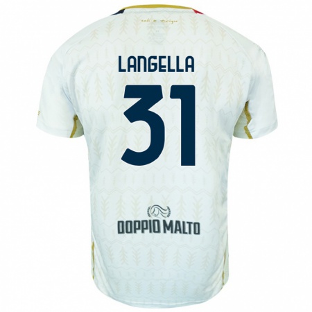 Kandiny Enfant Maillot Matteo Langella #31 Blanc Tenues Extérieur 2024/25 T-Shirt