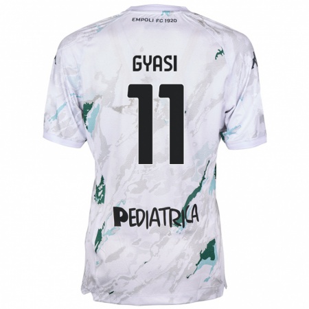 Kandiny Enfant Maillot Emmanuel Gyasi #11 Gris Tenues Extérieur 2024/25 T-Shirt