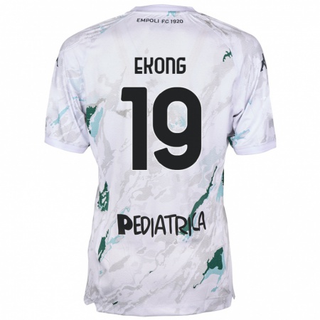 Kandiny Enfant Maillot Emmanuel Ekong #19 Gris Tenues Extérieur 2024/25 T-Shirt