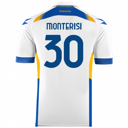 Kandiny Enfant Maillot Ilario Monterisi #30 Blanc Tenues Extérieur 2024/25 T-Shirt