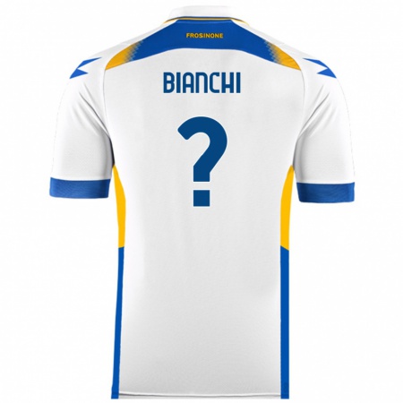 Kandiny Enfant Maillot Cristian Bianchi #0 Blanc Tenues Extérieur 2024/25 T-Shirt