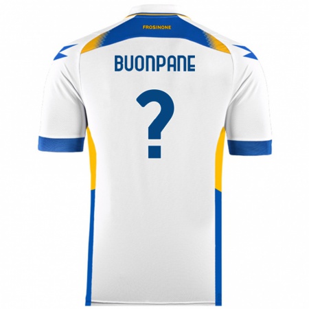 Kandiny Enfant Maillot Davide Buonpane #0 Blanc Tenues Extérieur 2024/25 T-Shirt