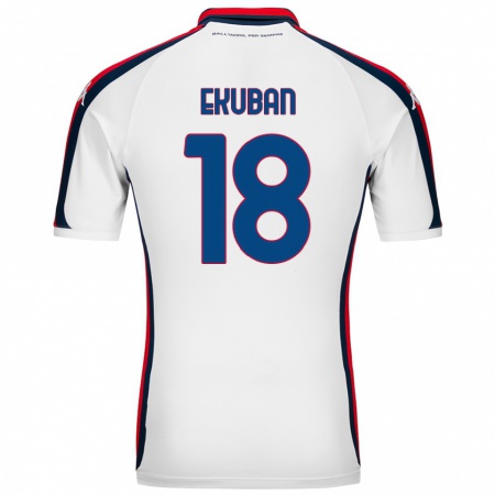 Kandiny Enfant Maillot Caleb Ekuban #18 Blanc Tenues Extérieur 2024/25 T-Shirt