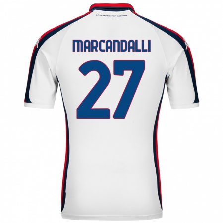 Kandiny Enfant Maillot Alessandro Marcandalli #27 Blanc Tenues Extérieur 2024/25 T-Shirt