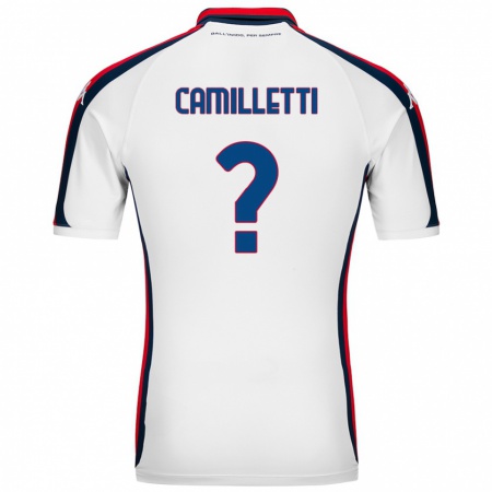 Kandiny Enfant Maillot Giovanni Camilletti #0 Blanc Tenues Extérieur 2024/25 T-Shirt