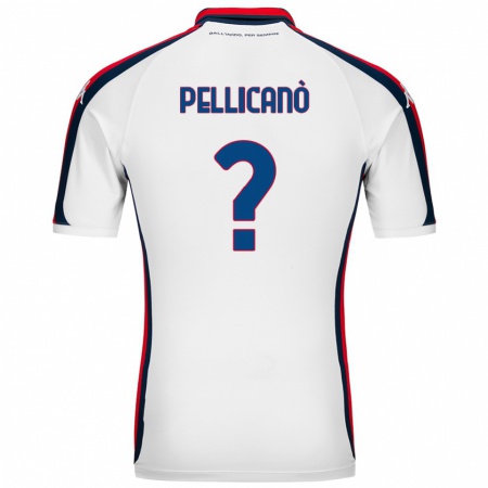 Kandiny Enfant Maillot Antonino Pellicanò #0 Blanc Tenues Extérieur 2024/25 T-Shirt