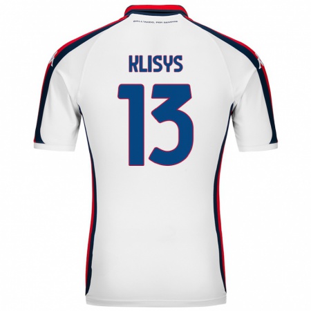 Kandiny Enfant Maillot Lukas Klisys #13 Blanc Tenues Extérieur 2024/25 T-Shirt