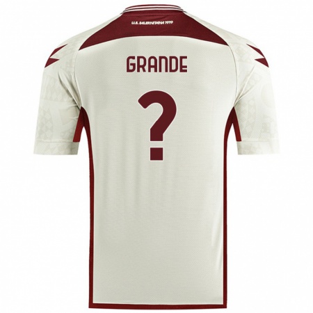 Kandiny Enfant Maillot Alessandro Grande #0 Couleur Crème Tenues Extérieur 2024/25 T-Shirt