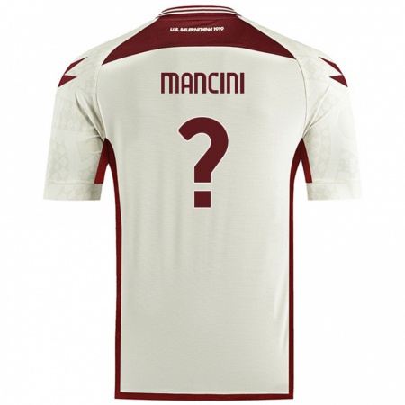 Kandiny Enfant Maillot Samuele Mancini #0 Couleur Crème Tenues Extérieur 2024/25 T-Shirt