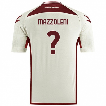 Kandiny Enfant Maillot Riccardo Mazzoleni #0 Couleur Crème Tenues Extérieur 2024/25 T-Shirt