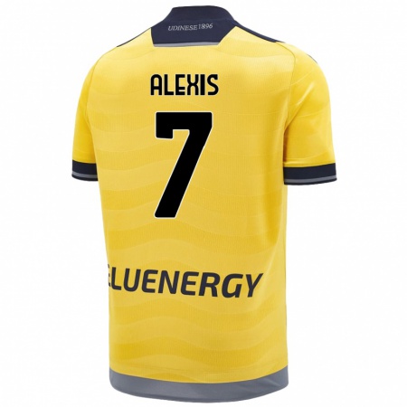 Kandiny Enfant Maillot Alexis Sánchez #7 Doré Tenues Extérieur 2024/25 T-Shirt