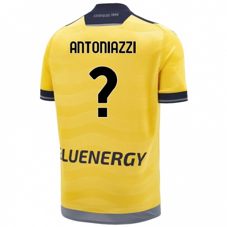 Kandiny Enfant Maillot Samuele Antoniazzi #0 Doré Tenues Extérieur 2024/25 T-Shirt