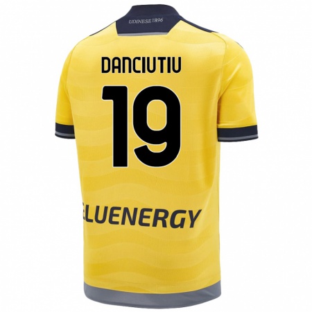 Kandiny Enfant Maillot Vlad Danciuțiu #19 Doré Tenues Extérieur 2024/25 T-Shirt