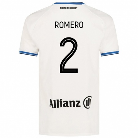 Kandiny Enfant Maillot Zaid Romero #2 Blanc Tenues Extérieur 2024/25 T-Shirt