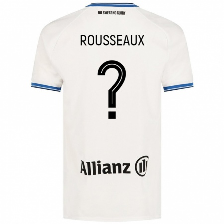 Kandiny Enfant Maillot Luca Rousseaux #0 Blanc Tenues Extérieur 2024/25 T-Shirt