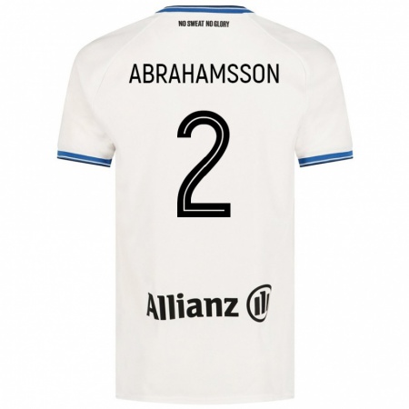 Kandiny Enfant Maillot Sejde Abrahamsson #2 Blanc Tenues Extérieur 2024/25 T-Shirt