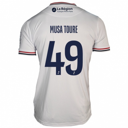 Kandiny Enfant Maillot Musa Toure #49 Blanc Tenues Extérieur 2024/25 T-Shirt