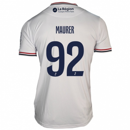 Kandiny Enfant Maillot Aïman Maurer #92 Blanc Tenues Extérieur 2024/25 T-Shirt