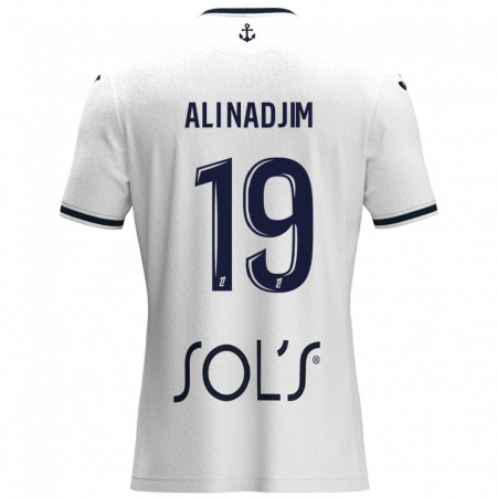 Kandiny Enfant Maillot Nadjma Ali Nadjim #19 Blanc Bleu Foncé Tenues Extérieur 2024/25 T-Shirt