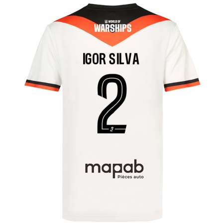 Kandiny Enfant Maillot Igor Silva #2 Blanc Tenues Extérieur 2024/25 T-Shirt