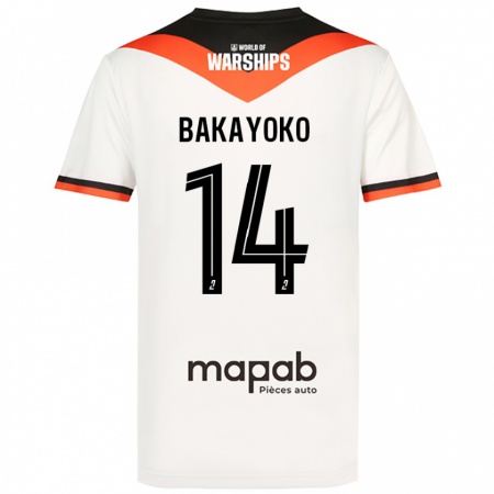 Kandiny Enfant Maillot Tiemoué Bakayoko #14 Blanc Tenues Extérieur 2024/25 T-Shirt