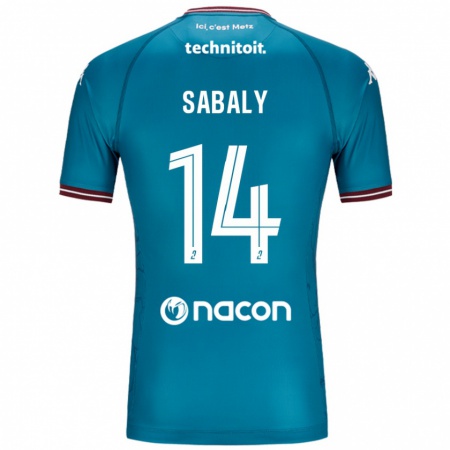 Kandiny Enfant Maillot Cheikh Sabaly #14 Bleu Pétrole Tenues Extérieur 2024/25 T-Shirt