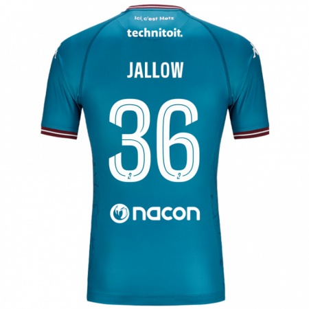 Kandiny Enfant Maillot Ablie Jallow #36 Bleu Pétrole Tenues Extérieur 2024/25 T-Shirt