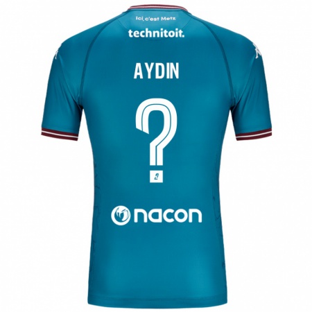 Kandiny Enfant Maillot Oguzhan Aydin #0 Bleu Pétrole Tenues Extérieur 2024/25 T-Shirt