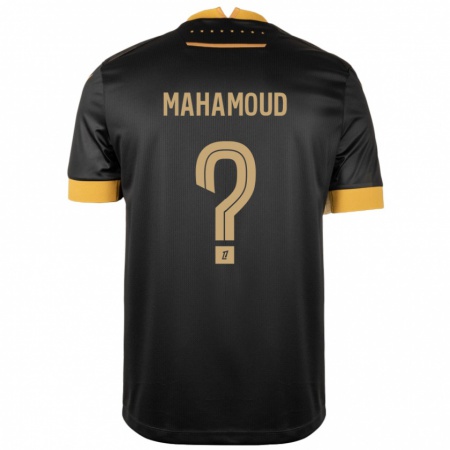 Kandiny Enfant Maillot Adel Mahamoud #0 Noir Marron Tenues Extérieur 2024/25 T-Shirt