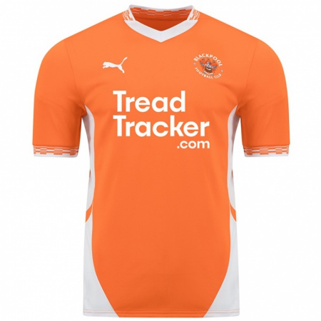 Kandiny Homme Maillot Ashley Fletcher #11 Orange Blanc Tenues Domicile 2024/25 T-Shirt