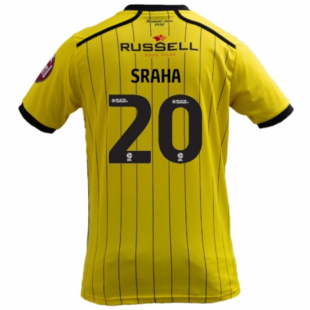 Kandiny Homme Maillot Jason Sraha #20 Jaune Tenues Domicile 2024/25 T-Shirt