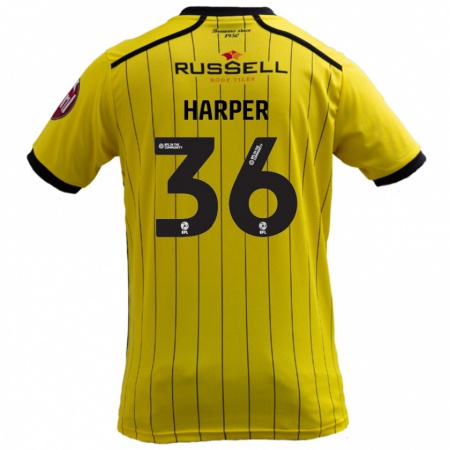 Kandiny Homme Maillot Rekeem Harper #36 Jaune Tenues Domicile 2024/25 T-Shirt